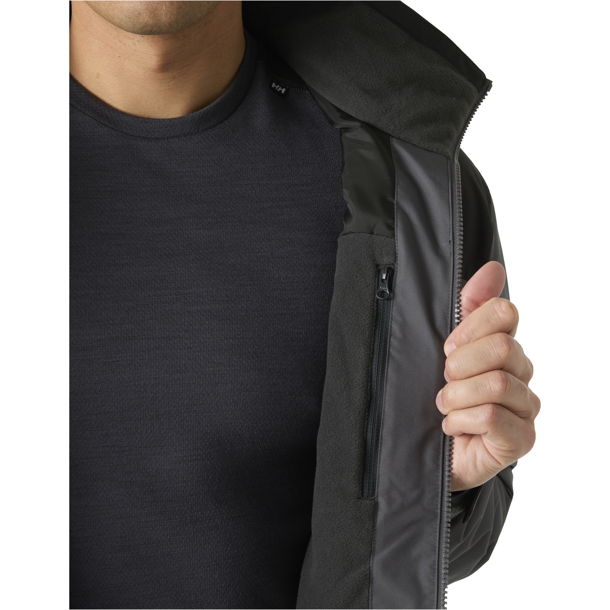 2026 Helly Hansen Mens Crew Midlayer Jacket 2 34444 - Thunder Grey